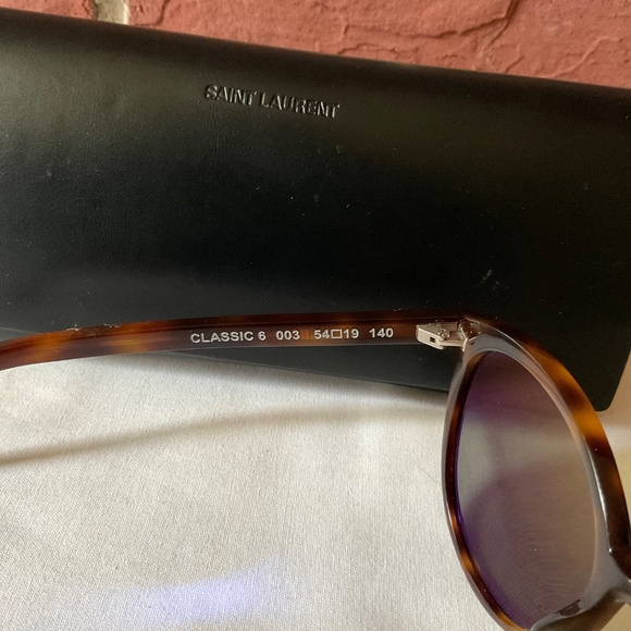 Saint Laurent Classic 6 Brown Black Frame Black Lenses Sunglasses Made in Italy - Picture 4 of 10